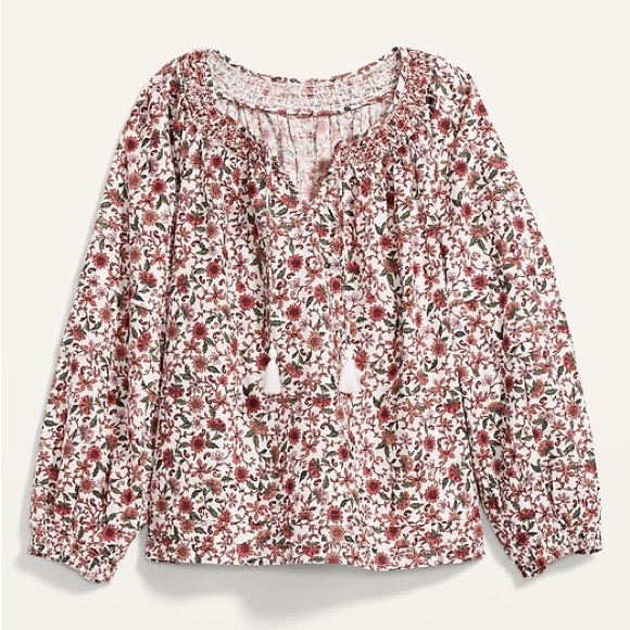Old Navy Tops - OLD NAVY Women's Floral Top - Red and White